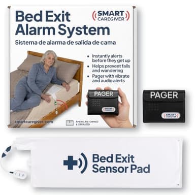 Smart Caregiver Bed Exit Alarm with Wireless Pager (RP-WPBR1-SYS)