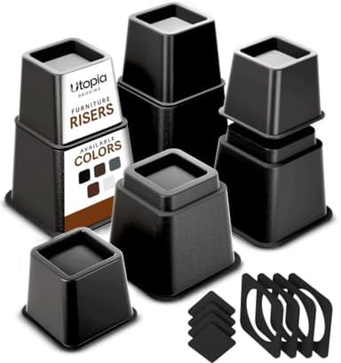 Utopia Bedding Adjustable Bed Risers, 3 & 5 in