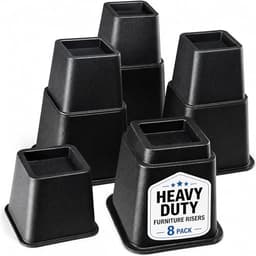 Home It Adjustable Bed Risers, 3/5/8 in