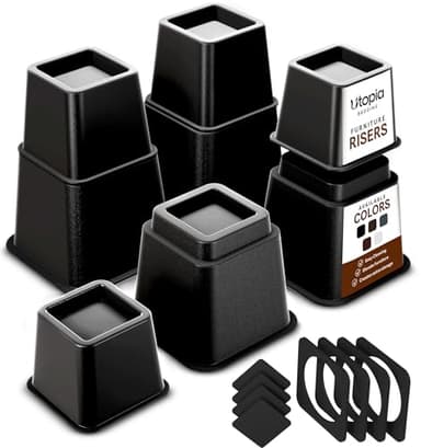 Utopia Bedding Adjustable Bed Risers, 3 & 5 in