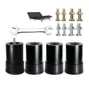 Benbuoo 4 Inch Metal Bed Base Leg Replacement, Set of 4