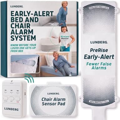 Lunderg Wireless Early Alert Bed and Chair Alarm Set